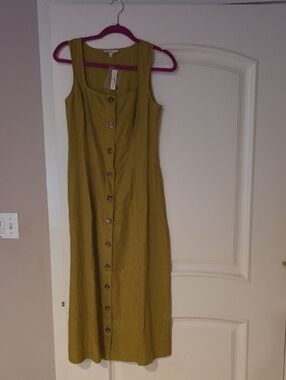 Madewell Midi Dress in Mustard